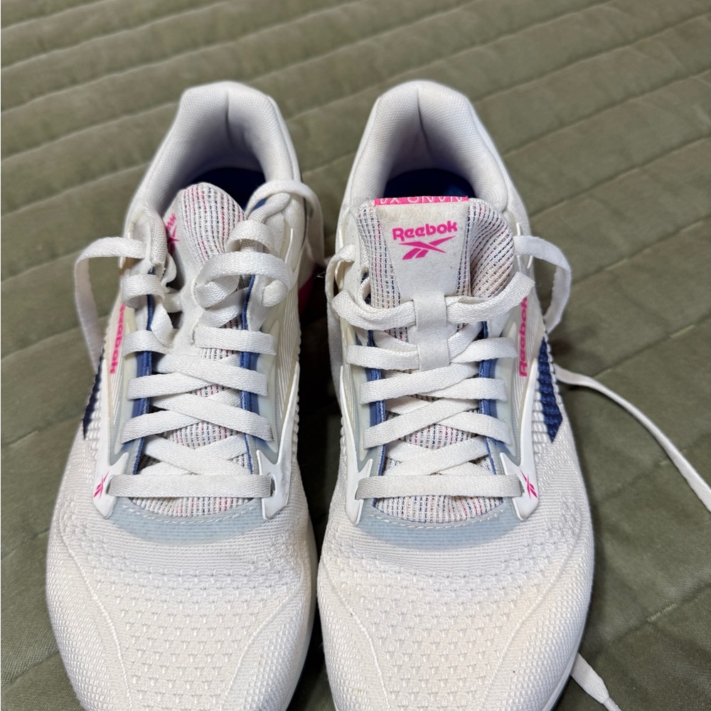 Reebok Women's White and Pink Athletic Sneakers